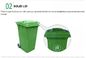 Outdoor Plastic Molded Products , Recycling Commercial Garbage Cans With Lid